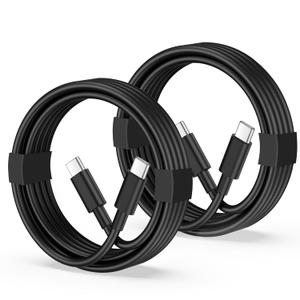 USB C to USB C Cable, 2-Pack 3FT 60W Fast Charging Cable Type C Charger Cord for iPhone 17/17 Pro/17 Pro Max/Air/16/15 Pro Max/Plus, iPad, MacBook, Galaxy S25/S24/S23, Pixel 10/9/8/7, Tablet, Android
