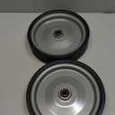 AR-PRO (2-Pack) 10"x2.2" Flat Free Solid Rubber Replacement Tires  10 Inch Solid Wheels for Hand Trucks, Dollies, Utility Carts, and Wheelbarrows with 2.2" Offset and 5/8" Axle Hole