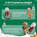 UNISE Christmas Dog Toys, Plush Squeaky Dog Toys for Large, Medium, Small Breeds with Detachable Rope to Keep Them Busy & Reduce Boredom