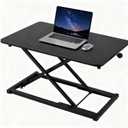 Height Adjustable Standing Desk Converter,Keyboard Riser for Stand Up Desk,Computer Keyboard Stand for Desktop,Portable Workstation Table for Home Office Black 23.6 Inch, 23.6 x 13.4 x 15.6 inches