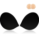 Niidor Sticky Bra Women's Strapless Backless Invisible Push up Silicone Bra with Nipple Covers Size C