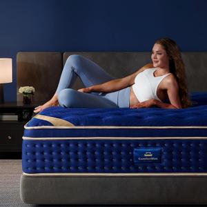 Queen mattress 14 inch,Queen Size Mattresses in a Box,Memory Foam Hybrid Mattress,with Individual Pocket Spring for Motion Isolation &Lumbar Support & Pressure Relief,Fiberglass-Free,Medium Firm