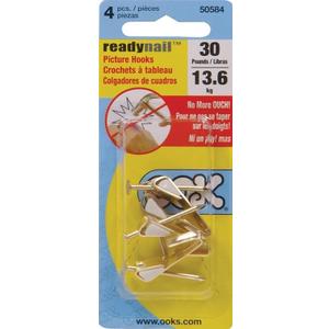 Ook 50584 30# ReadyNail Picture Hangers 4 Count