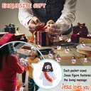 ILHSTY 32 Pcs Little Jesus Figures  Mini Rubber Jesus Toys Jesus Love You for Easter Egg Fillers Egg Hunts Religious Party Favors Gifts Hide and Seek Baptism Gifts Sunday School (Orange)