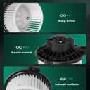 SCITOO AC Heater Blower Motor with Fan for Toyota 700063 HVAC Blower Motor fit for 2001-07 for Toyota Sequoia/2004-06 for Tundra Double Cab HVAC Heater Blower Motor with Fan Cage Replacement