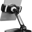 Tablet Stands and Holders Adjustable: Tablet Cell Phone Holder 360 Degree Swivel Angle Rotation for 4 to 11 inches Tab Phone iPad Samsung Galaxy Perfect POS Kitchen Bedside Office Table Reception