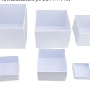 Yosoo 6PCS Cube Display Stands Boxes, Multifunctional Stackable Cake Stand for Dessert Statues, Square, 5 Sided, Nesting Boxes, Showcase, Storage Box (White)