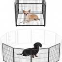 NEWBULIG Dog Playpen Indoor 4 Panels 24 Inch, Metal Outdoor Dog Fence Pen