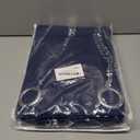 Yakamok Blackout Curtains 84 inch Length Living Room Thermal Insulated Silver Wave Line Dots Pattern Curtains Room Darkening Grommet Curtains for Bedroom, Navy, W42 x L84-inch, 2 Panels