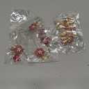 Cinaci 18 Pieces Bridal Wedding Party Prom Pearl Rhinestone Burgundy Flower Hair Side Combs Slides+U-shaped Flower Hair Pins+Twist Spiral Hairpins Floral Headpieces for Brides Bridesmaids Women Girls