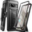 SUPCASE for Google Pixel 8A Case with Stand & Belt-Clip (Unicorn Beetle Pro), [Built-in Screen Protector] [Military-Grade Protection] Heavy Duty Rugged Kickstand Phone Case for Pixel 8A, Black