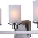 Canarm IVL408A03BN Lyndi 3-Light Bath Vanity, Brushed Nickle