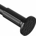 MOFAOTU Tension Curtain Rod, Shower Curtain Rod, 46-128 inch, No Drill Window Curtain Rod, Rustproof Adjustable Shower Rods for Bathroom, Extra Long For Outdoor, Living Room, Black