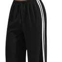 SHENHE Women's Wide Leg Loose Sweatpants Low Rise Y2k Drawstring Workout Sports Pants (Black, XS)