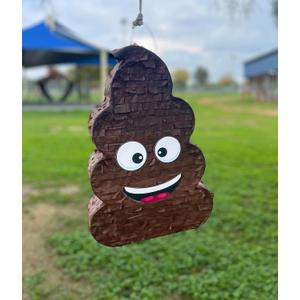 Jergrim Funny Poop Piñata 4-Piece Set perfect for Birthday Parties, Decorations, Emoticon Parties, Fun shape, Great Party Addition for kids, teens, and adults (17”X10”) Durable!