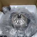 Ohniyou 42 Inch Retractable Ceiling Fan with Lights Remote, Crystal Chandelier Ceiling Light, Dimmable Fandelier for Bedroom Living Room Indoor (Chrome Silver)