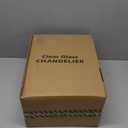 Lynnoland Industrial Semi Flush Mount Ceiling Light Brushed Nickel, Clear Glass Shade Ceiling Light Fixture, Farmhouse Light Fixture for Hallway Corridor Kitchen Bathroom Bedroom Foyer (Large)