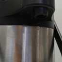 Cresimo Coffee Carafe with Pump - 102oz / 3L Airpot 12 Hours Large Hot Water Carafe, Cocoa Dispenser for Parties - Tea Flask, Insulated Stainless Steel Airpots for Hot Beverage Dispenser -Coffee Pump (Silver)