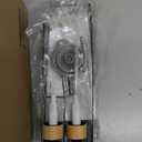 Moforoco Kitchen Dish Soap Dispenser Set, 16OZ Glass Bottle, Hand and Dish Soap Dispenser Set, Instant Dry Tray, Non-Slip Silicone Pad, Brush Holder with Smiley Face Sponge Holder, Kitchen Decor