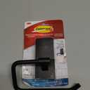 Command Toilet Paper Holder Matte Black with Water Resistant Command Strips, Rust Resistant Bathroom Organizer (Large)