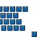 Ranked Rubber Keycap Set | Double Shot Translucent | OEM Profile for Mechanical Gaming Keyboard (Skydiver, 23 Keys)