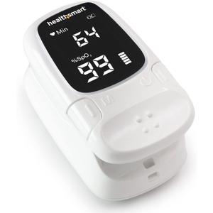 HealthSmart Digital Fingertip Sport Pulse Oximeter, Fast Results, Clinically Accurate, Easy-To-Read LED Display, Auto-Shutoff (ONE SIZE)
