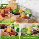 Countertop Food Serving Display Container, Silver, 21 x 13 x 13''