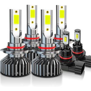 Lights for Toyota Avalon Bulbs High Low Beam Fog Lights 2000 2001 2002 2003 2004 2005 2006 2007, Plug and Play, Powersports Light For Off road Use, Pack of 6