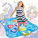 SUNLIN Dance Mat, Gifts Toys for Girls 3 4 5 6 7 8 Years Old, Frozen Theme Toys, Dance Pad with 7 Game Modes, 5 Challenge Levels, 9 Built-in Music, Birthday Gifts for Kids Ages 3-12