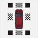 360 Car Camera Calibration Mats, Auto Diagnostic Grid Cloth Tools for Panoramic Bird's-Eye Vehicle Backup DVR System, E + A