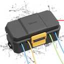 Diivoo Outdoor Electrical Box Waterproof, Weatherproof Extension Cord Cover, Outdoor Plug Cover, Outdoor Extension Cord Box, Black (Large)