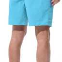 UIQUR Men's Swim Trunks Board Shorts Quick Dry Bathing Suits with Mesh Lining Pockets 7 Inch Inseam Beach Swimwear (Blue, S)