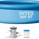 Intex Easy Set 10 ft x 30in Above Ground Pool Set, Round Inflatable Swimming Pool with 330 GPH Cartridge Filter Pump and Type H Cartridge