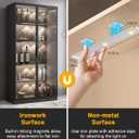 Pak Under Cabinet Lights, Rechargeable Motion Sensor Light Indoor, Wireless and 3-Color Dimmable with Cats Eye Hill Effect, for Display Cabinets, Showcases, Wine Racks, 2 Pack, Silver (16 inch)