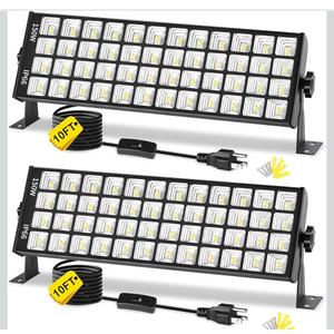 150W LED Shop Light, 18000LM 6000K Daylight White Super Brighter, IP66 Waterproof Garage Light with 10 FT Cord & On/Off Switch, Bay Lighting for Workshop Yard Garage Warehouse, 2 Pack