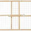 MidWest Homes for Pets Wire Mesh Pet Safety Gate, Dog Gate Expands From 29 - 40.5 Inches Wide, 24 inches Tall, Wood, Powder Coated Wire
