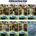 SZMP Solar Fountain Upgrade, 3.5W Solar Powered Bird Bath Fountains with Flower, Outdoor Water Feature Solar Pump with 7-in-1 Nozzles, 4 Fixed Pipes for Humingbirds, Garden, Pool, Pond, and Fish Tank (Black)