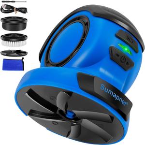 Sumapner 3 in 1 Electric Ice Scraper for Car Windshield, 2 * 2200mAh Batteries Cordless Handheld Ice Scrapers, Rotating Disc Snow Scraper No Scratch, Window Snow Frost Remover, Resist -4F(-20C