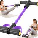 Upgraded Pedal Resistance Band with Handle, Soft Durable Fashion Puller Exercise with Thickened 6 Tension Ropes, Tube Pedal Resistance Device for Abdomen, Waist, Arm, Leg, Core/ABS (Black & Purple)