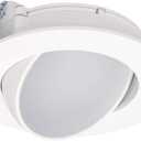 Halo HLA406VWFL9FS1EMWR HLA 4 in. Color Selectable (2700K-5000K) Canless Wide Beam Adjustable Gimbal Integrated Kit LED Recessed Trim, Round, White
