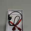 QAZITV Bone Conduction Headphones Bluetooth Open Ear Earbuds Wireless Headset Bluetooth Titanium Lightweight Waterproof for Workout Running Hiking Walking Bicycling (Red)