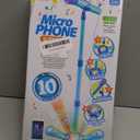 Funvalley Surperfect Kids Karaoke Machine with Adjustable Stand,Kids Microphone Music Sing Along with Flashing Stage Light and Pedals Gift for Kids (Blue)