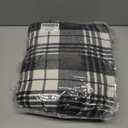 G Gradual Men's Flannel Jacket Fleece Sherpa Lined Hoodies Zip Up Plaid Shirt Warm Winter Jackets for Men with Zipper Pockets (Black, L)