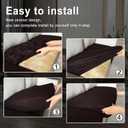 Leather Look Couch Cushion Covers Sofa Seat Slipcovers Sets Couches Furniture Protector for Sectional Armchair Loveseat Pets Kids Stretch Spandex Fabric (1 Cushion XL Sofa, Chocolate)