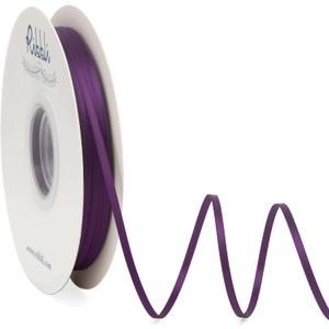 Ribbli Satin Ribbon 1/8 inch x Continuous 100 Yards, Thin Plum Ribbon Double Faced Use for Wedding Invitation Card, Gift Wrapping, Christmas Ornaments,Tag Decoration