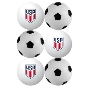 3 x Jacent U.S. Soccer Table Tennis Balls: Official Licensed Product, 6 Count, 40mm Ping Pong Balls w/Logo and Soccer Ball Designs, Recreation Quality for Practice and Pong Play