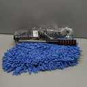 Tanlade 2 Pack Microfiber Car Duster Exterior Scratch Free with Extendable Handle Soft Car Duster Kit for Cleaning Dust Brush Set for Exterior Interior Cleaning Tools (Blue Gray)