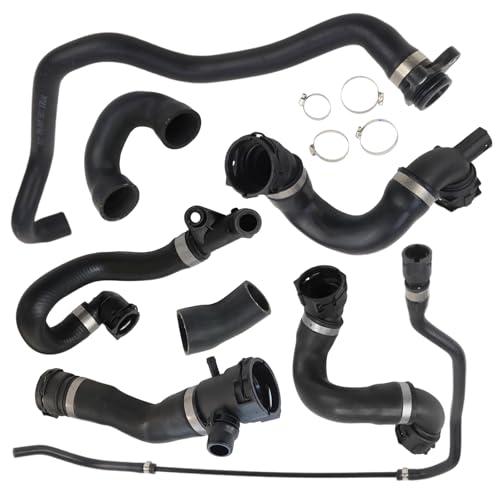 YINAVAGAD Coolant Water Pipe System Kit for BMW N51 128i 325i 328i 330i 2006-2013, Radiator Coolant Water Hoses Replaces 11537516414 17127531579 17127618510 11537545890 17117524710, 12Pcs, See Fit!