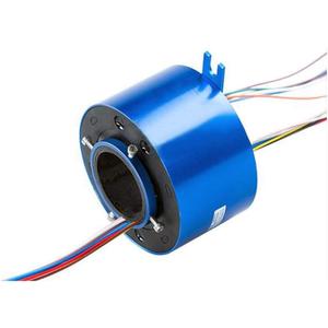 Taidacent Hollow Slip Ring Signal Power Continued 2/4/6/12 Road Collector Ring Conductive Electric Motor Slip Ring Rotating Connector (12 Wire 10A Inner hole 25.4mm OD 86mm)