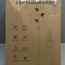 42W 4500 Lumens Super Bright LED Tree Floor Lamp for Living Rome with Remote & Touch Control, 4 Color Temperatures, Modern Stepless Dimmable 3 Rotatable Light Standing Floor Lamps for Bedroom, Black